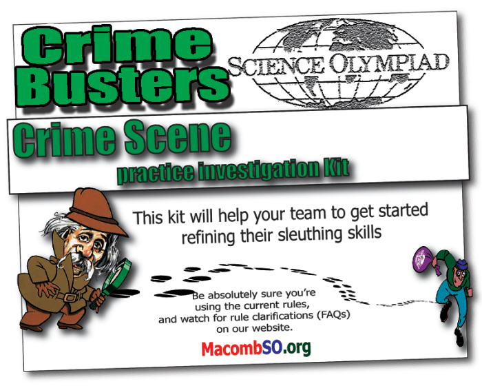 Crime busters science olympiad practice test