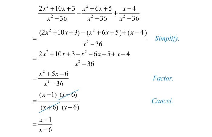 Adding and subtracting rational expressions quiz