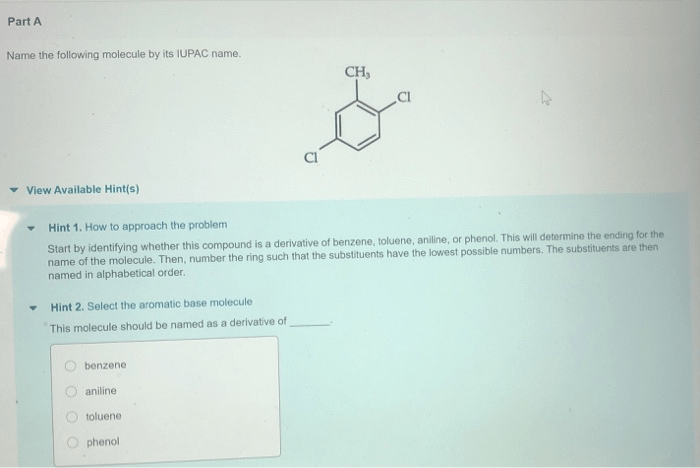 Name the following molecule by its iupac name